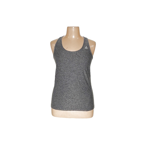 Reebok Women's Gray Polyester Tank Top - Picture 1 of 4